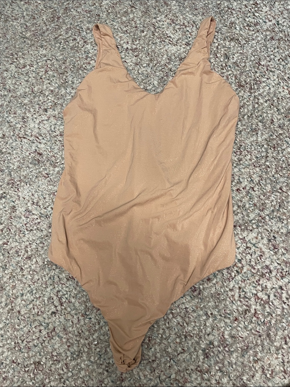 AE smoothiez Shimmery Nude thong One-Piece bodysuit Shapewear